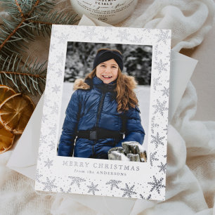 Gilded Snowflakes Photo Silver