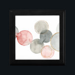 Gilded Spheres Gift Box<br><div class="desc">Gilded Spheres I by Grace Popp. Features watercolor grey and pink circles in varying sides.</div>
