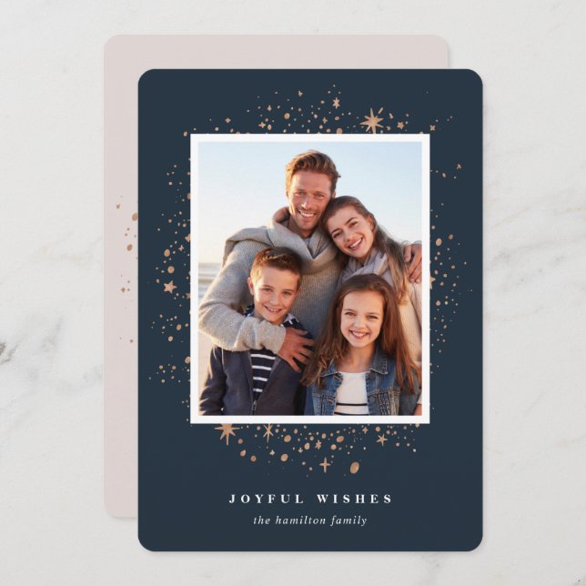 Gilded Stars | Holiday Photo Card (Front/Back)