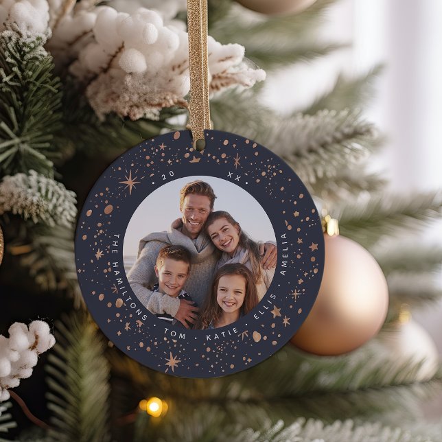 Gilded Stars | Holiday Photo Ceramic Tree Decoration (Creator Uploaded)
