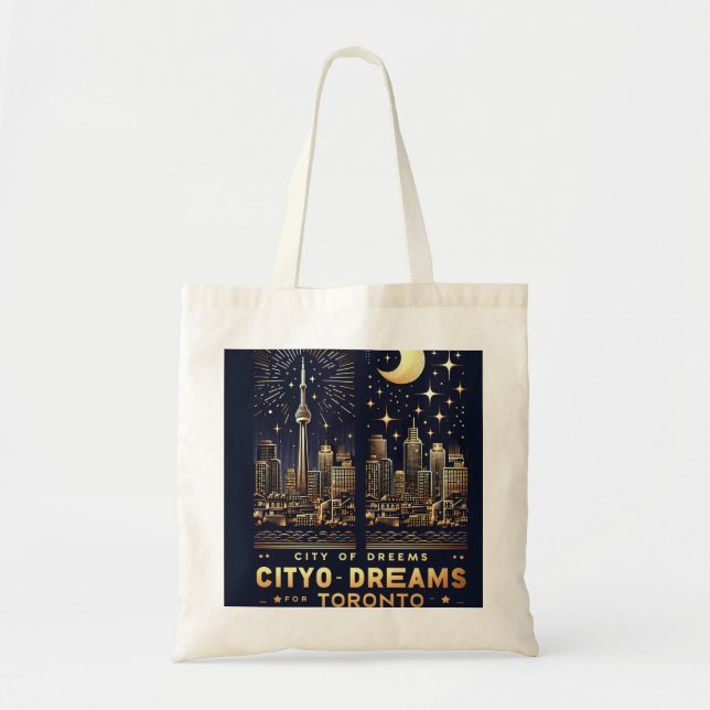 Gilded Toronto Skyline Tote - Premium Edition Bag (Front)