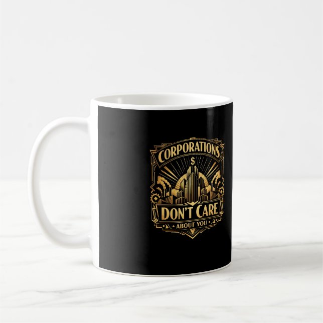 Gilded Towers of Greed Coffee Mug (Left)