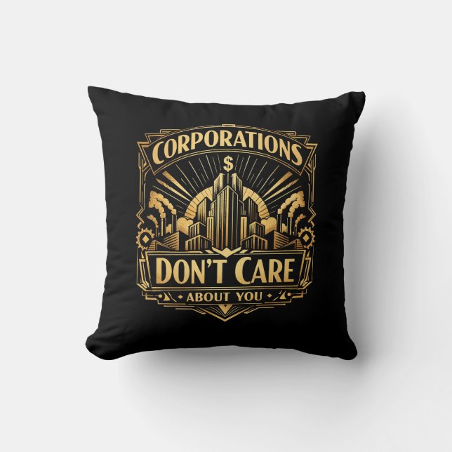 Gilded Towers of Greed Cushion (Front)