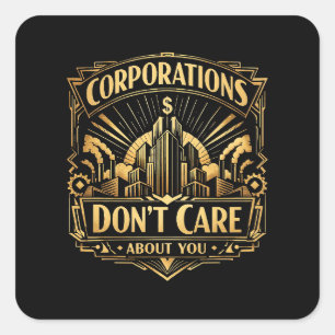 Gilded Towers of Greed Square Sticker