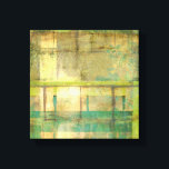 Gilded Turquoise and Green Abstract Painting Canvas Print<br><div class="desc">An abstract painting by Jennifer Goldberger that utilises shades of gilded turquoise and green to create a warm,  familiar feeling. A nice stroll through the woods during the spring or summer would yield some of these same colours. Bring the gift of nature to your home by purchasing this piece!</div>