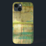 Gilded Turquoise and Green Abstract Painting iPhone 13 Case<br><div class="desc">An abstract painting by Jennifer Goldberger that utilises shades of gilded turquoise and green to create a warm,  familiar feeling. A nice stroll through the woods during the spring or summer would yield some of these same colours. Bring the gift of nature to your home by purchasing this piece!</div>