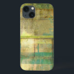Gilded Turquoise and Green Abstract Painting iPhone 13 Case<br><div class="desc">An abstract painting by Jennifer Goldberger that utilises shades of gilded turquoise and green to create a warm,  familiar feeling. A nice stroll through the woods during the spring or summer would yield some of these same colours. Bring the gift of nature to your home by purchasing this piece!</div>