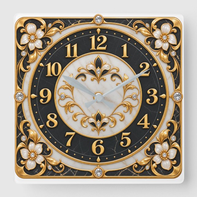 Gilded wall clock (Front)