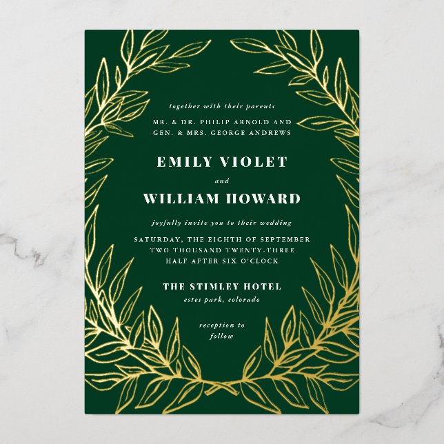 Gilded Wreath Formal Wedding (Front)