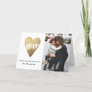 Gilded XOXO Valentine's Day Greeting Card - White