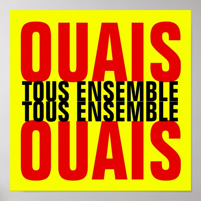 Gilets Jaunes et SLOGAN TOUS ENSEMBLE poster (Front)