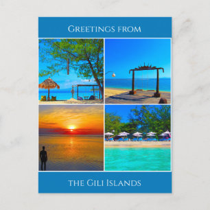 gili island greetings postcard