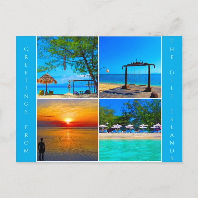 gili islands greetings postcard (Front)