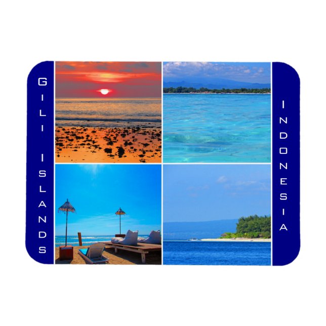 gili islands indonesia magnet (Horizontal)