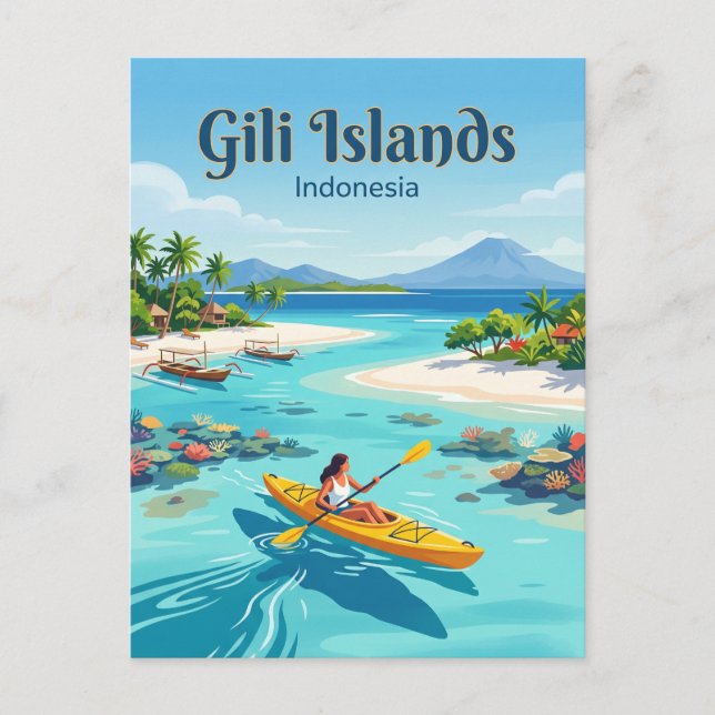 Gili Islands Indonesia Postcard (Front)