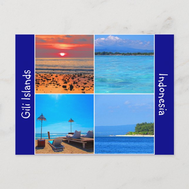 gili islands indonesia postcard (Front)