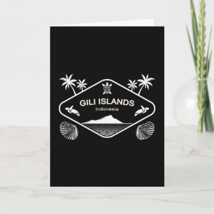 Gili Islands Indonesia Sea Turtle Palms Vacation S Card