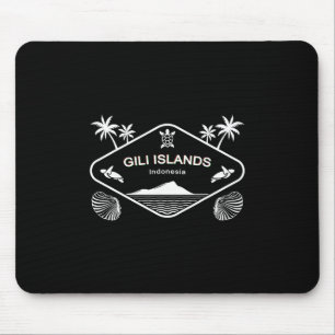 Gili Islands Indonesia Sea Turtle Palms Vacation S Mouse Pad