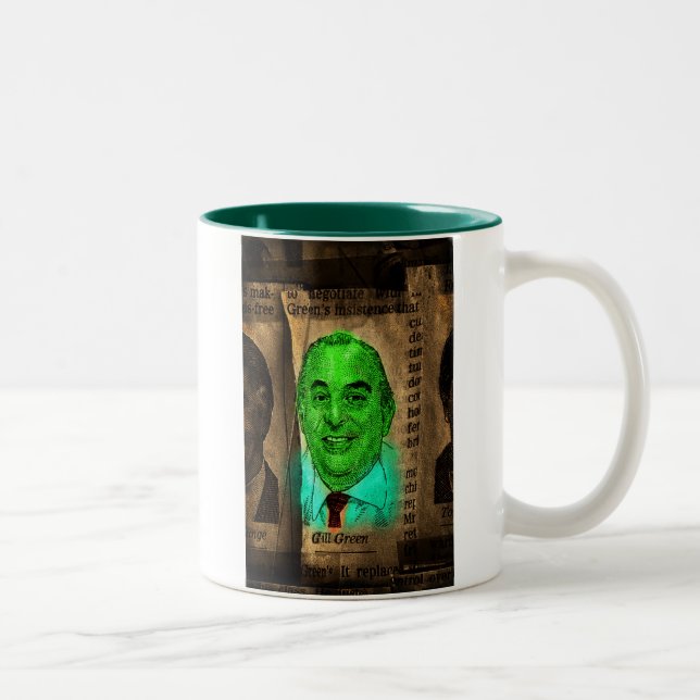Gill Green WSJ Two-Tone Coffee Mug (Right)