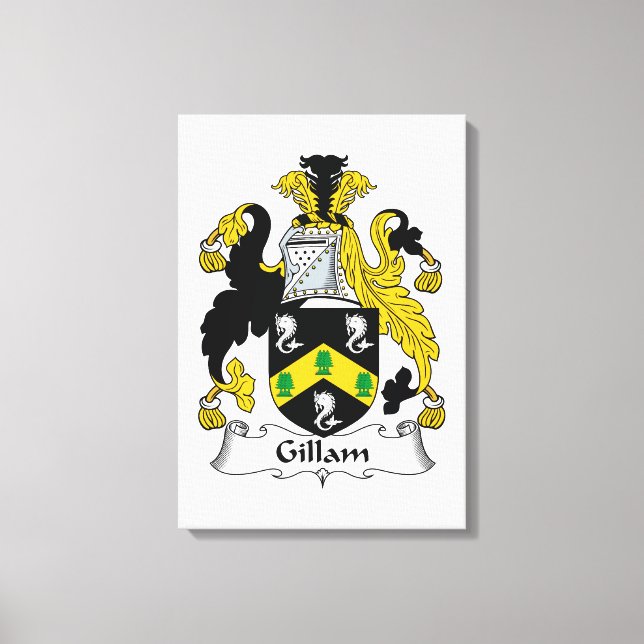 Gillam Family Crest Canvas Print (Front)