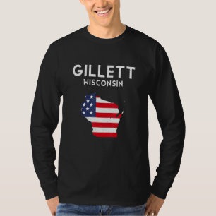 Gillett Wisconsin USA State America Travel Wiscons T-Shirt