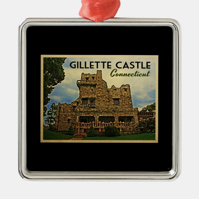 Gillette Castle Connecticut Metal Tree Decoration (Front)
