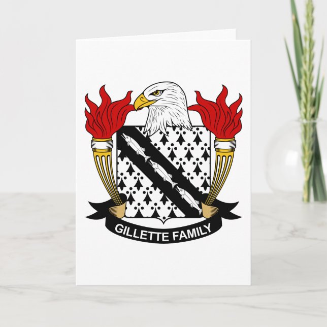 Gillette Family Crest Card (Front)
