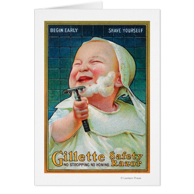 Gillette Safety Razor - Begin Early Shave (Front)