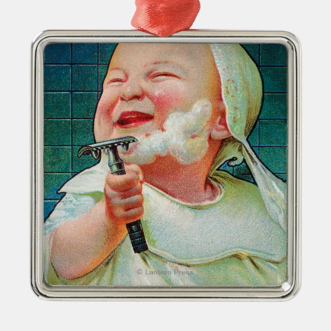 Gillette Safety Razor - Begin Early Shave Metal Tree Decoration (Front)