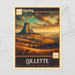 Gillette, Wyoming Vintage Postcard
