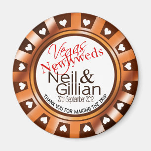 Gillian's Vegas Newlyweds Casino Chip Magnet
