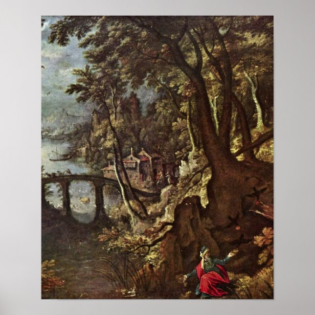 Gillis van Coninxloo - Elijah is fed by ravens Poster (Front)