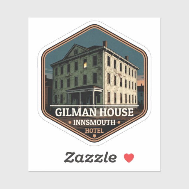 Gilman House Innsmouth Hotel Vintage Travel Badge (Sheet)