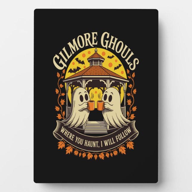 Gilmore Ghouls Halloween Ghost Plaque (Front)
