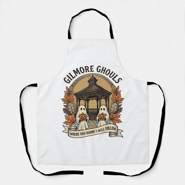 Gilmore Ghouls Vintage Halloween Ghost Apron (Front)