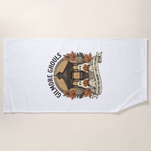 Gilmore Ghouls Vintage Halloween Ghost Beach Towel