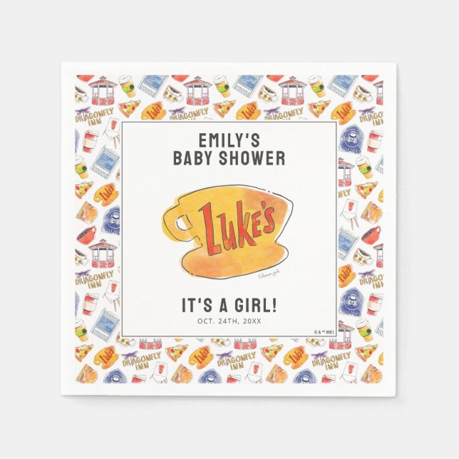 Gilmore Girl's Baby Shower Napkin (Front)