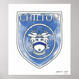 Gilmore Girls Chilton Academy Watercolor Badge Poster