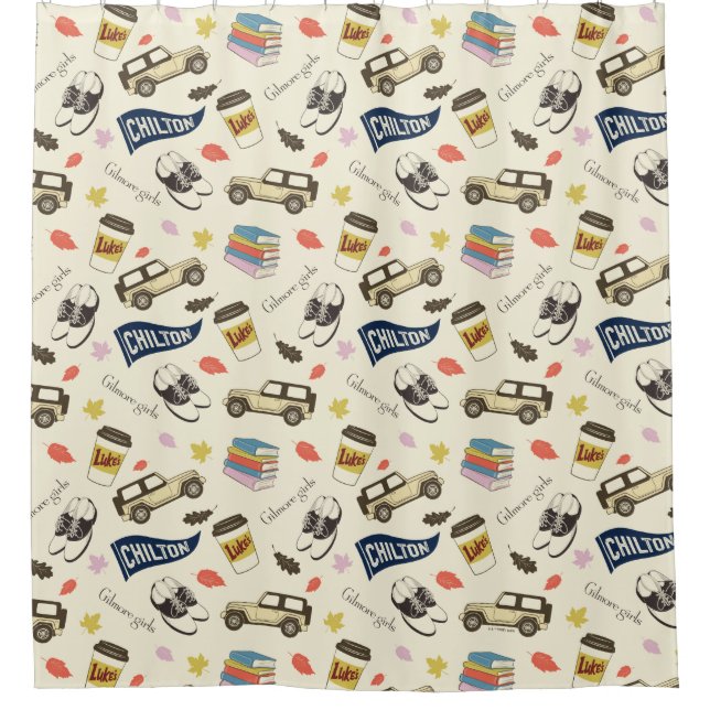 Gilmore Girls Chilton Fall Pattern Shower Curtain (Front)