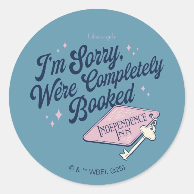 Gilmore Girls Completely Booked Design Classic Round Sticker (Front)