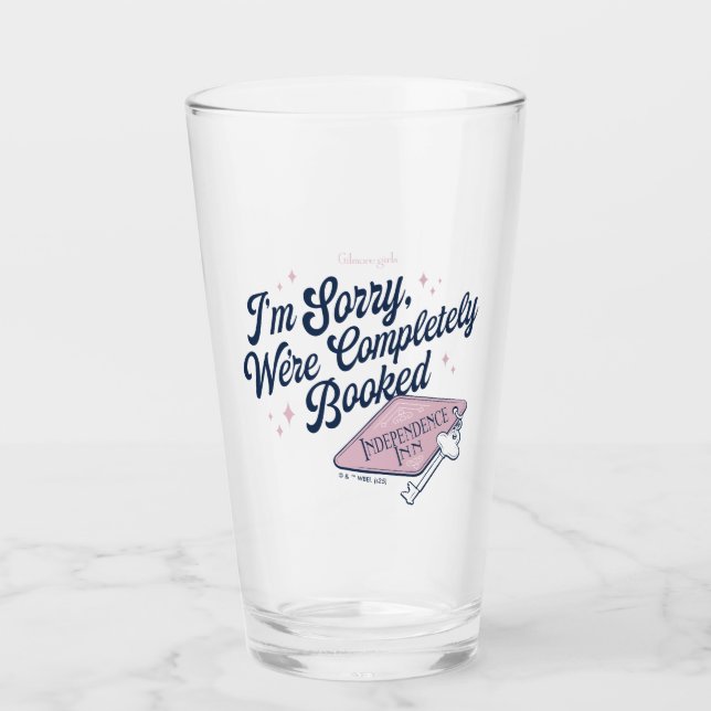 Gilmore Girls Completely Booked Design Glass (Front)