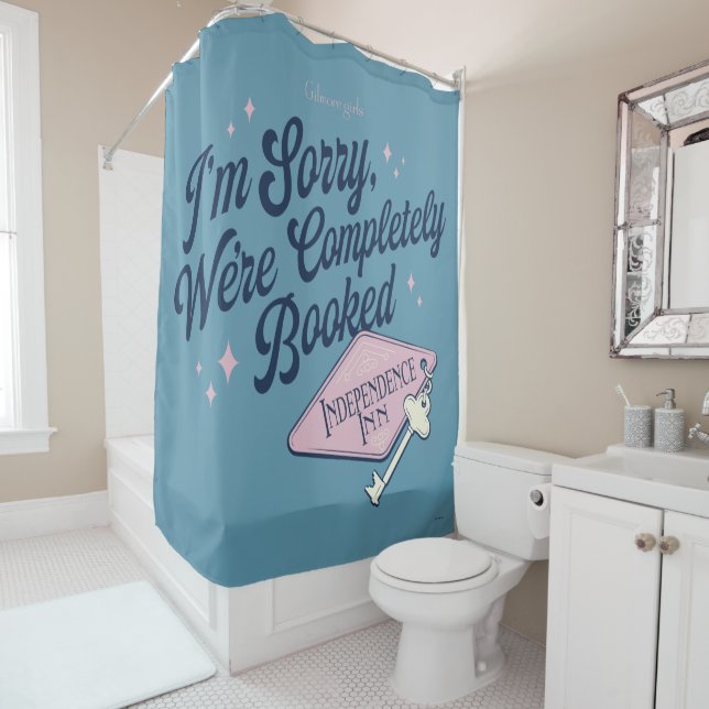 Gilmore Girls Completely Booked Design Shower Curtain (In Situ)