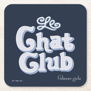 Gilmore Girls Le Chat Club Square Paper Coaster