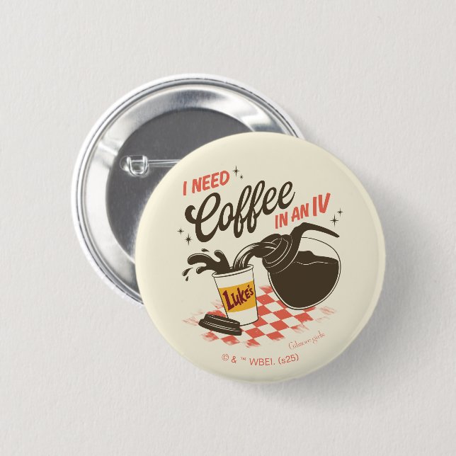 Gilmore Girls Luke’s Coffee IV Quote 6 Cm Round Badge (Front & Back)
