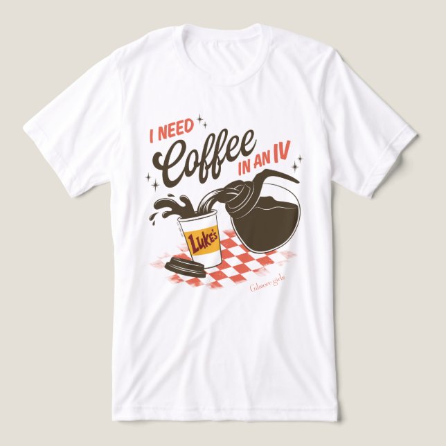 Gilmore Girls Luke’s Coffee IV Quote Tri-Blend Shirt (Design Front)