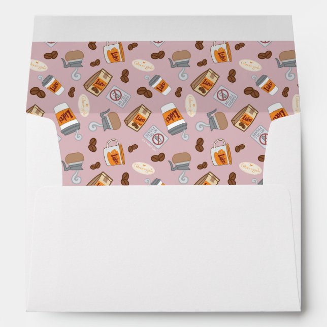 Gilmore Girls | Luke's Diner Coffee Pattern Envelope (Back (Bottom))