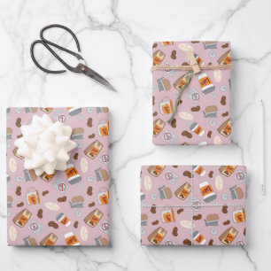 Gilmore Girls   Luke's Diner Coffee Pattern Wrapping Paper Sheet