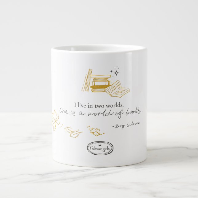 Gilmore Girls Rory Book Quote Design Large Coffee Mug (Front)