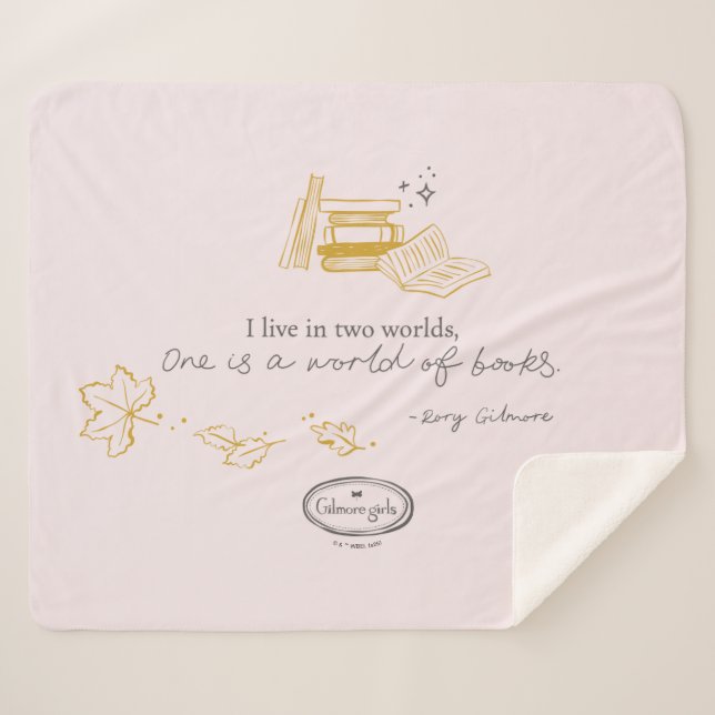 Gilmore Girls Rory Book Quote Design Sherpa Blanket (Front (Horizontal))