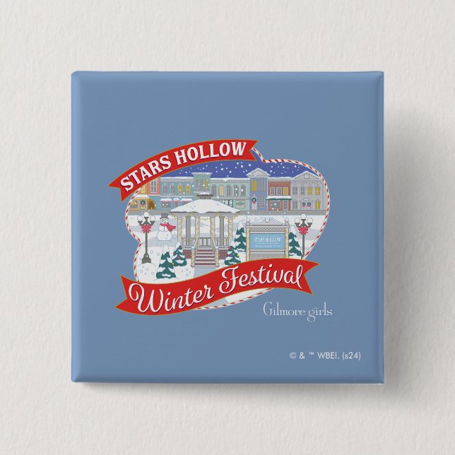 Gilmore Girls | Stars Hollow Winter Festival 15 Cm Square Badge (Front)